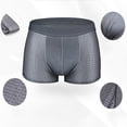 thumbnail image 3 of 4pcs/Box Men Mesh Breathable Briefs Solid Color Underwear Comfortable Boxers, 3 of 7