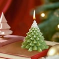 thumbnail image 4 of Mecorevxz Christmas Decorations Christmas Tree Shaped Christmas Scented Candles Green Candles for Home Décor,Christmas Gifts(Light Green), 4 of 7