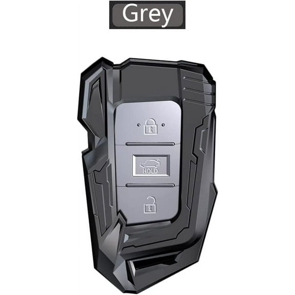 Compatible with Hyundai Smart 4 Buttons Metal FOB Key Case Cover Protector Keyless Remote Holder for 2019 2018 2017 2016 2015 2014 2013 Hyundai Elantra Sonata Tucson with Key Chain (Grey)