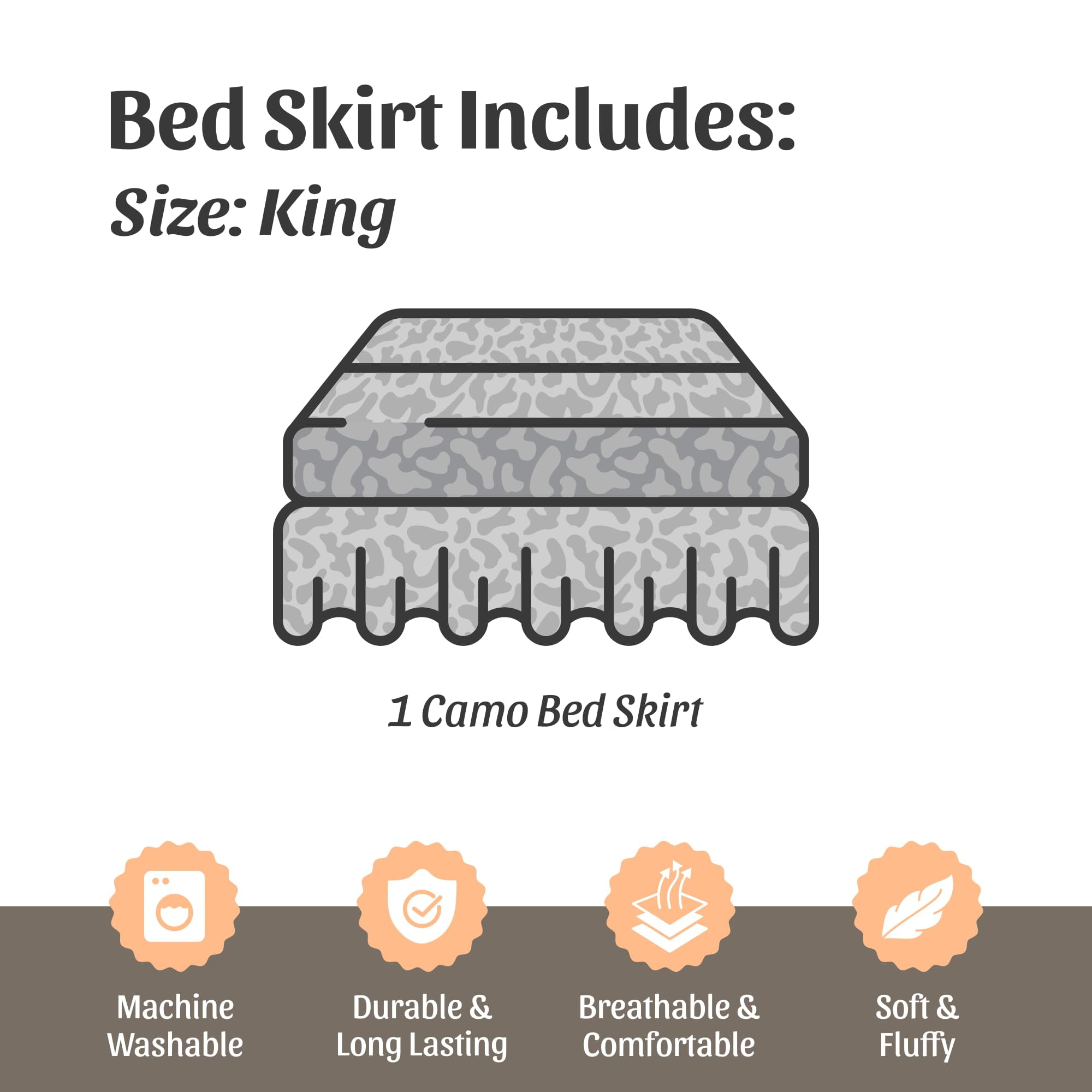 Regal Comfort Teal King 1 Piece Bed Skirt
