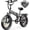 Gray, variant on YareYi X-Hunter 750W Rated Electric Bike for Adults, 28 MPH Folding Ebike with 48V 13Ah Removable Battery, 70-Mile Range, 20" Fat Tire Full Suspension E Bike, 7-Speed, Black