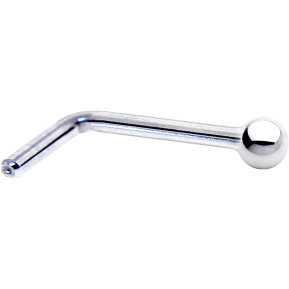 Body Candy 14k White Gold 20 G Nose Screw Nose Ring 1.5mm Ball