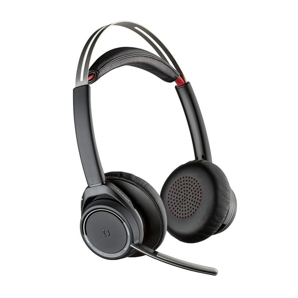 Plantronics - Voyager Focus UC con base de carga (poliéster) - Auriculares Bluetooth duales (estéreo) con micrófono de brazo - Compatibles con PC/Mac con USB-A - Compatibles con Teams (certificado), Z