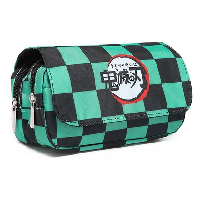 Estuche para lápices de gran capacidad, estuche para lápices de dibujos animados de Anime, bolsa de lápices de lona de doble capa, regalo para niñas y niños amantes de la pintura