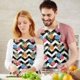 thumbnail image 3 of Pioneer Flower Floral Print Pattern Apron for Women and Men, Cotton Linen Waterproof with Pockets, Adjustable, 33x27 Inch for Kitchen, Gardening, BBQ, Salon, 3 of 6