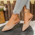 thumbnail image 7 of DIVVce Pointed Toe Mule Flats For Women Matte Faux Suede Backless Slip On Flat Mule Shoe Footwear, 7 of 7