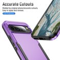 thumbnail image 2 of for Google Pixel 9 Pro XL Case, Dual Layers Shell Hard PC + Soft TPU Back Shell Heavy Duty Military Drop Protection Rugged Shockproof Hybrid Case for Google Pixel 9 Pro XL, Purple+Black, 2 of 6