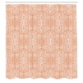 thumbnail image 2 of Ambesonne Floral Shower Curtain, Victorian Lace Flowers Print, 69"Wx70"L, Peach White, 2 of 4