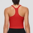 thumbnail image 5 of Stamzod Workout Tank Tops for Women Tight Racerback Scoop Neck Athletic Yoga Shirts with Built In Bra Red M, 5 of 6