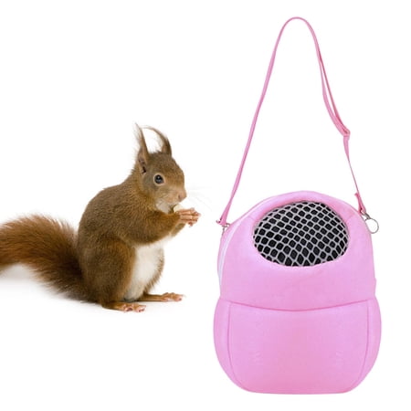 Travel Hamster Carrier Pet Portable Breathable Outgoing Adjustable Shoulder Strap Animals, ,Sugar Glider,Squirrel,Guinea 22x19cm