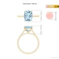 thumbnail image 3 of ANGARA Natural Prong-Set Cushion 2.45 ct Aquamarine Solitaire Ring in 14K Yellow Gold for Women (Size-10x8mm) | March Birthstone, Anniversary, Jewelry Gift for Women | Natural Aquamarine Ring, 3 of 7