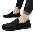 thumbnail image 3 of Heiheiup Men Casual Shoes Fashionable New Pattern Simple Pure Color Comfortable Round Toe Flat Bottom All Season Lightweight Lefu Shoes, 3 of 9