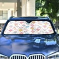 thumbnail image 4 of Yayeee Car Windshield Sun Shade Universal Fit Front Visor Protector, Colorful Ice Cream Pattern, 4 of 8