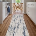 thumbnail image 5 of BERTHMEER 2'x6' Runner Rugs for Hallway Kitchen Entryway Bedroom Non-slip Washable Abstract Rugs,Blue&Beige, 5 of 5