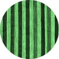 thumbnail image 1 of Ahgly Company Indoor Round Abstract Emerald Green Modern Area Rugs, 4' Round, 1 of 4