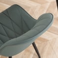 thumbnail image 3 of YOUNIKE Dining Chairs Set of 2, Faux Leather Upholstered Kitchen Chairs, Armless Side Chairs with Ergonomic Backrest, Mid Century Modern Dining Chairs,Grayish Green, 3 of 14