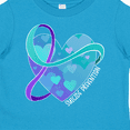 thumbnail image 4 of Inktastic Suicide Prevention Awareness Purple and Teal Heart Ribbon Boys or Girls Toddler T-Shirt, 4 of 5