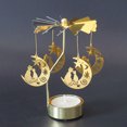thumbnail image 5 of Candelero giratorio giratorio Banquete de boda Decoración del hogar de Navidad Candelabro de candelita de metal Scienceny HA1736-06B, 5 of 5