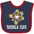 thumbnail image 3 of Inktastic Turtley Cute Girl Turtle Girls Baby Bib, 3 of 4