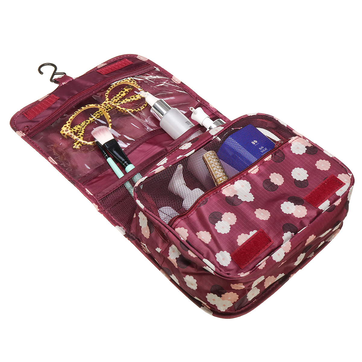 Portable Travel Toiletry Bag Travel Home Organizer Carry Cosmetic Makeup Bag, Wash Organizer Storage Handbag Pouch Bag - image 2 of 7