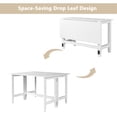 thumbnail image 3 of PAPROOS Folding Dining Table with Drop Leaf for 4, Wood Extendable Dining Table for Living Room Kitchen, Space Saving Table for Small Places, White, 3 of 7