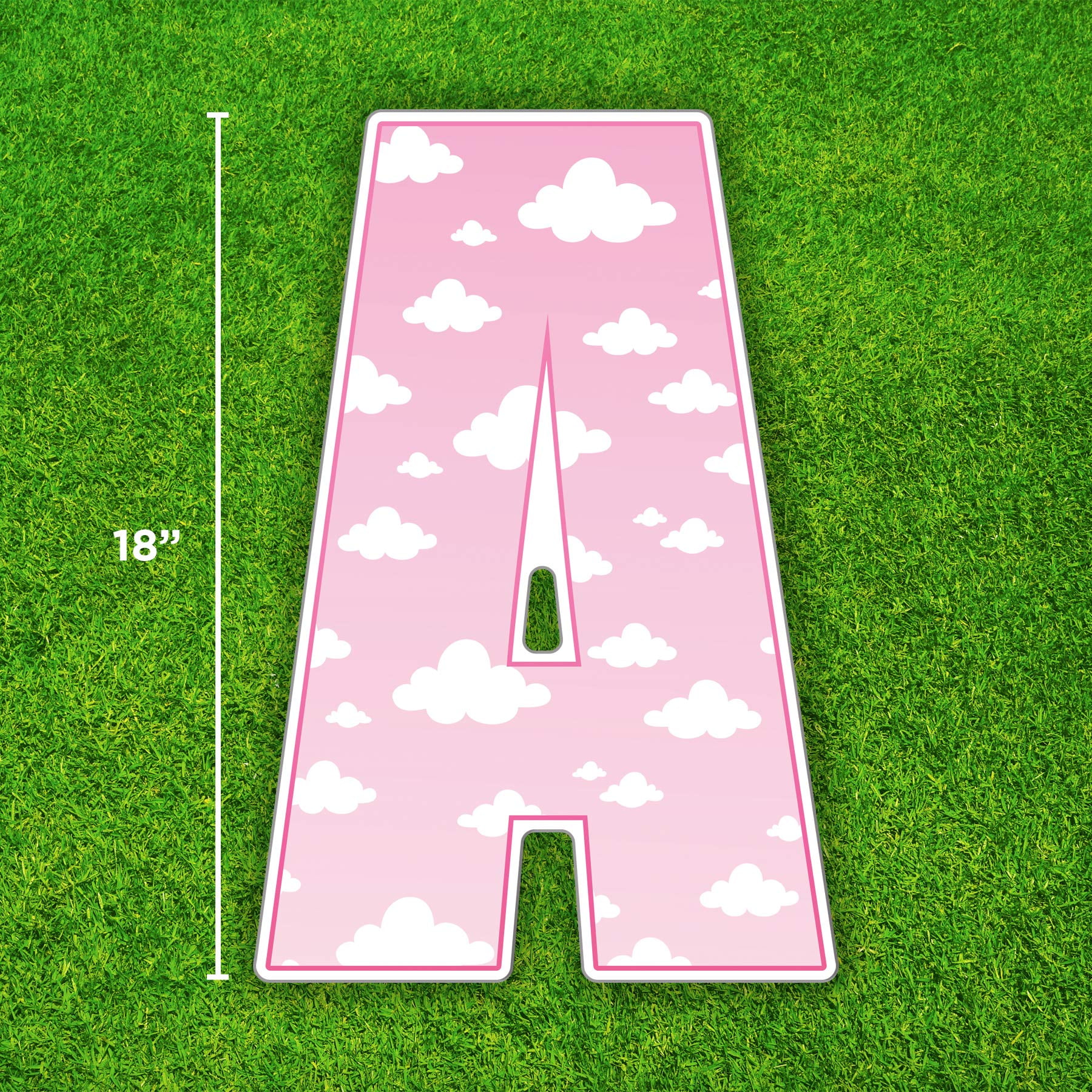 It's a Girl Lawn Letters with Panda - Baby Girl Birth Announcement Yard Letters