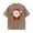#339-Brown, variant on Women's Vintage T-Shirt, Classic Round Neck Loose Fit Distressed Design, Short Sleeve Top for Christmas Holiday and Casual Wear
