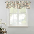 thumbnail image 2 of Tie Up Valances for Windows, Teal Orange Eucalyptus Adjustable Valance Curtains Window Treatment for Living Room, Spring Botanical Leaves Rod Pocket Kitchen Curtains & Drapes 42x18 Inch, 2 of 9