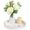 White, variant on Round Decorative Tray for Coffee Table Decor, PU Leather Coffee Table Tray Golden Trim for Home Decor Living Room Dining Table, Perfume Trays Nightstand Organizer (White)