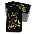 thumbnail image 1 of Inkdotpot Baby It's Cold Outside Baby Shower Bottle Tag Real Gold Foil Favor Hang Tags Pack Of 100, 1 of 6