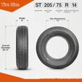 thumbnail image 4 of HALBERD ST205/75R14 Premium Trailer Tires 8PR Radial 205 75 14 Tubeless Load Range D Set Of 2, 4 of 7