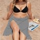 thumbnail image 5 of TaTaai Ladies Butterfly Solid Beach Cover Up Wrap Skirt with Tie Waist Sheer Lightweight Long Dress Chiffon Sarong for Swimwear Vacation Resort All Season Wear Gift, 5 of 9