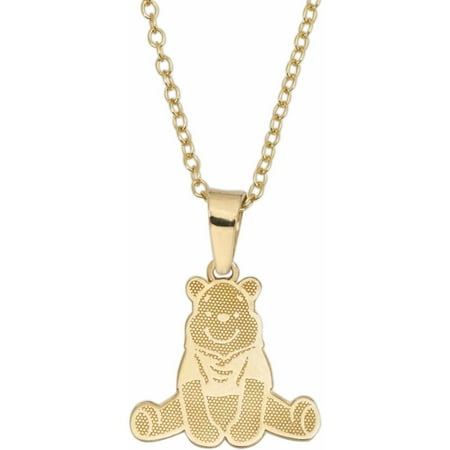 Disney 10kt Gold Winnie the Pooh Pendant, 18 Chain