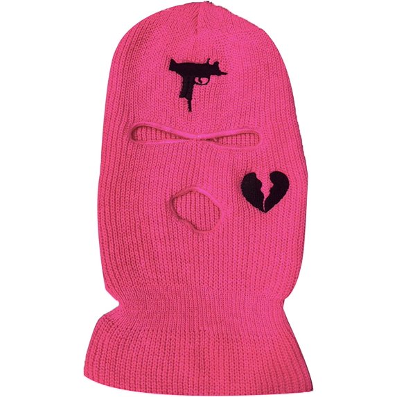 3-Hole Knitted Full Face Cover Ski Mask Soft Winter Balaclava Cap Warm Knit Full Face Mask
