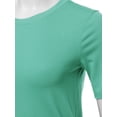 thumbnail image 4 of A2Y Women's Basic Solid Premium Cotton Short Sleeve Crew Neck T Shirt Tee Tops Ash Mint S, 4 of 5