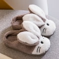 thumbnail image 2 of Otqutp Breathable Baby Girls Shoes Toddler Kids Children's Boys Girls Cartoon Print Bunny Print Furry Shoes Indoor Home Warm Slippers, 2 of 3