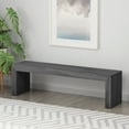 thumbnail image 2 of GDF Studio Alveton Rustic Acacia Wood Dining Bench, Black, 2 of 8