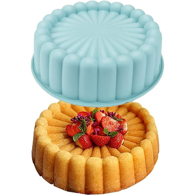 Molde de silicona reutilizable de 7 pulgadas con forma de girasol para hornear pasteles, pan, tartas, flanes y tartas.