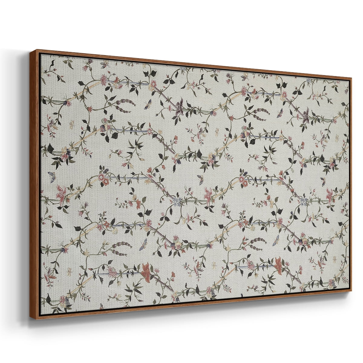 Vintage Abstract Print-VI By Wexford Home Framed in Walnut Wood Gallery Wrapped Canvas 25 in. x 37 in.