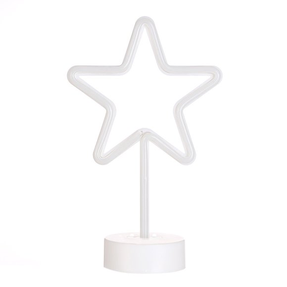 TIMIFIS Star Neon Light New Neon Light Five-Point Star Battery Box Neon Light Home Decoration Ornaments Light String Christmas Lights Christmas Decoration Supplies