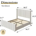 thumbnail image 6 of 4 EVER WINNER Queen Size Bed Frame, Velvet Upholstered Platform Bed Frame with Headboard, Pink Queen Bed Frame, Pink, 6 of 6