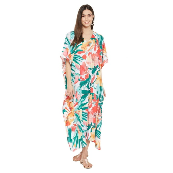 Gypsie Blu Women's Plus Size Kaftan Dresses for Women Long Maxi Dress