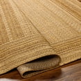 thumbnail image 5 of Boutique Rugs Freja Geometric Bordered Area Rug - Modern Minimalist Striped Carpet for Living Room, Patio, Terrace - Outdoor Safe - Beige, Cream, Tan, Terracota - 2' x 2'11", 5 of 9
