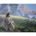 thumbnail image 2 of Harvill, Marc 18x15 Black Ornate Wood Framed with Double Matting Museum Art Print Titled - The Good Shepherd, 2 of 4