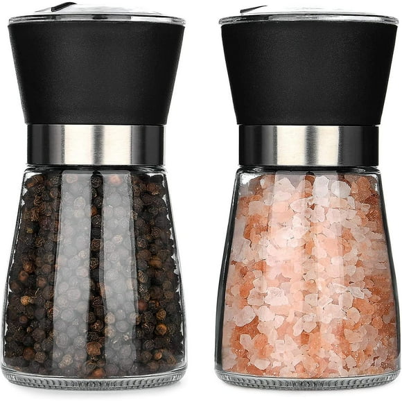Salt and Pepper Grinder Set,Salt and Pepper Mills,Manual Salt Pepper Shaker Set with Adjustable Coarseness
