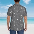 thumbnail image 3 of Lsque Airplane Routes Around The World pattern Hawaiian Shirt for Men, Unisex Summer Beach Casual Short Sleeve Button Down Shirts-Large, 3 of 9
