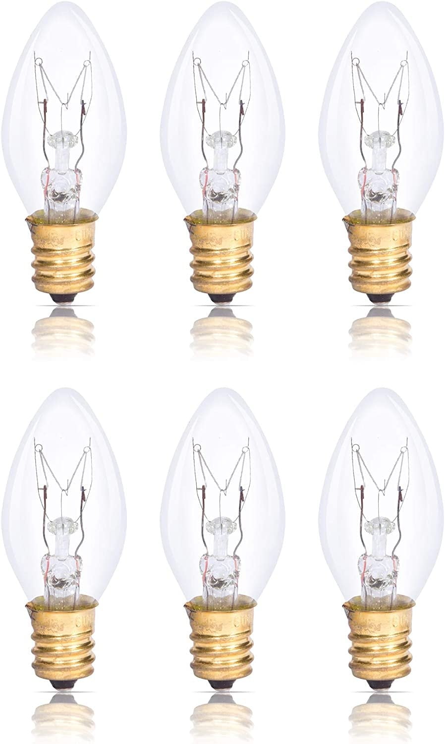 CEC Industries 7C7 130V Bulbs - E12 Base C-7 Shape (10-Pack)