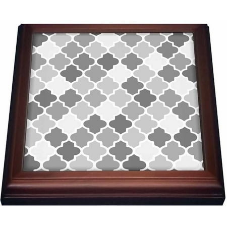 3drose gray quatrefoil pattern