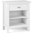 thumbnail image 1 of Simpli Home Artisan Table de Chevet Transitionnel en Bois 24 Pouces Blanc, 1 of 7