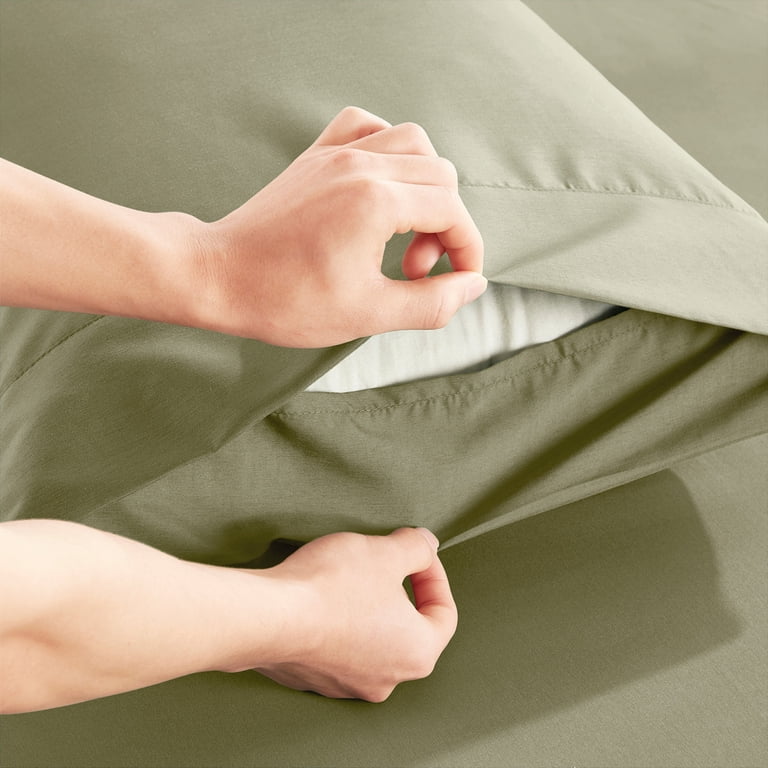 Nestl Virtu Bamboo Blend Sheet Set, Queen, Sage Green photo 2